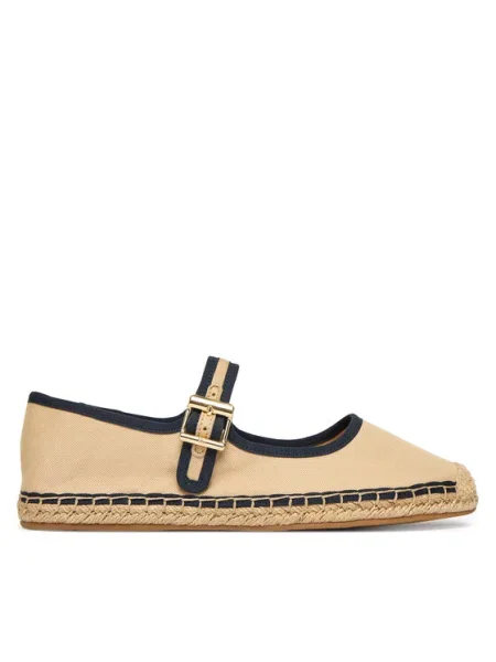Tommy Hilfiger Espadryle Buckle Maryjane Espadrille Brązowy beżowe