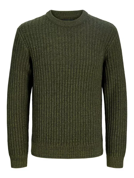 JACK & JONES Svetr JJJAXON olivová