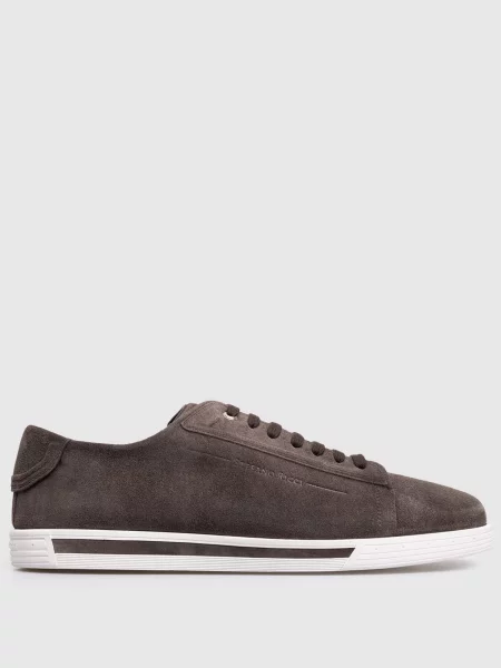 Замшевые кроссовки Stefano Ricci коричневые