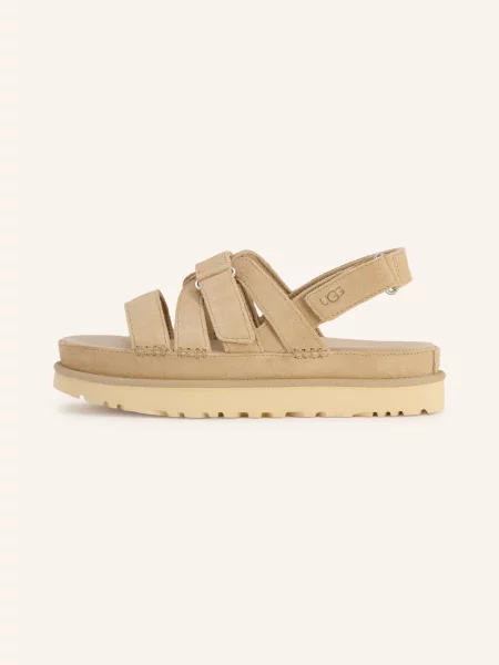 Ugg Sandały Na Płaskiej Podeszwie Goldenstar Gleam beige beżowe