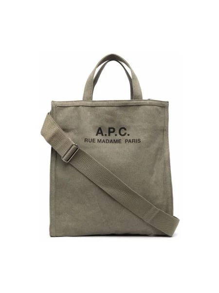 Shopperka A.p.c. z nadrukiem zielona