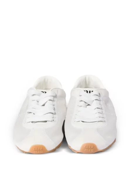 Sneakerși Miu Miu plasă alb