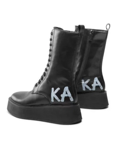 Kotníková obuv KARL LAGERFELD černé