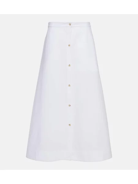 Maksi spódnica maxi Toteme z wysoką talią biała