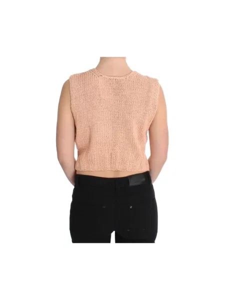 Sweter Pink Memories bez rękawów elegancki różowy