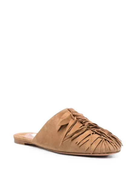 Велурени мюли Aquazzura с ресни