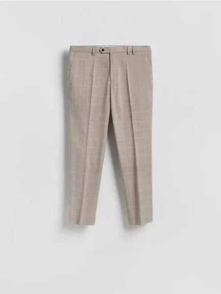 Reserved Pantaloni de costum croi carrot cafeniu