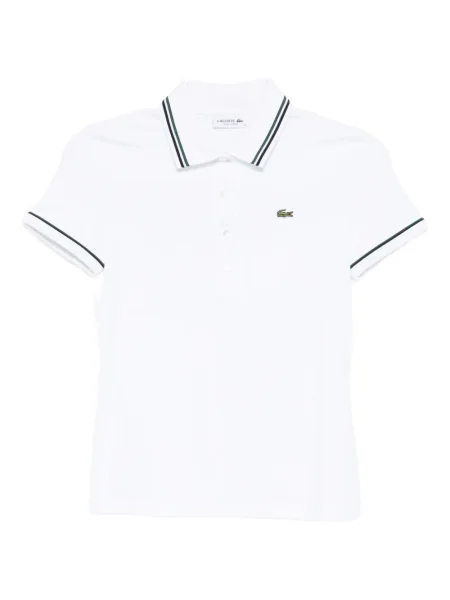 Polotričko Lacoste s výšivkou bílé