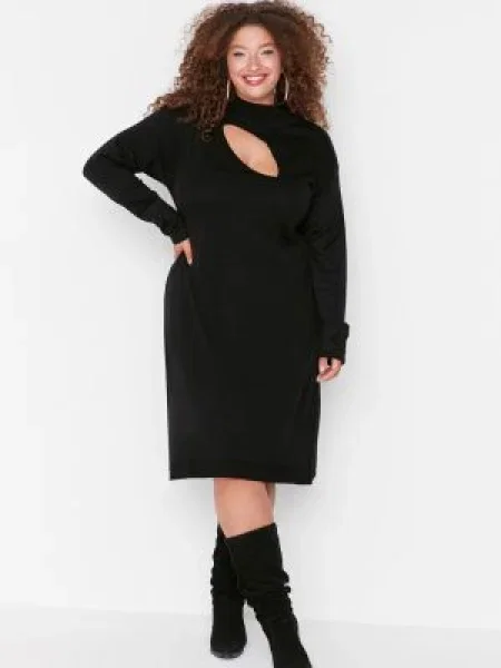 Gulerat rochie Trendyol negru