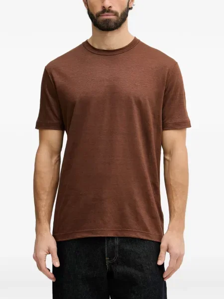 Tricou Gant cu broderie maro