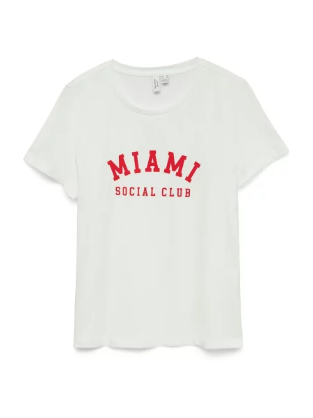 VERO MODA Tricou VMJIDA roșu alb