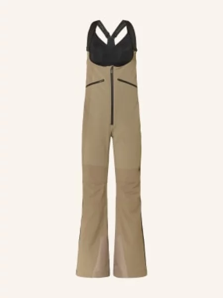 Peak Performance Softshellové Lyžařské Kalhoty Stretch Bib světle hnědá černá