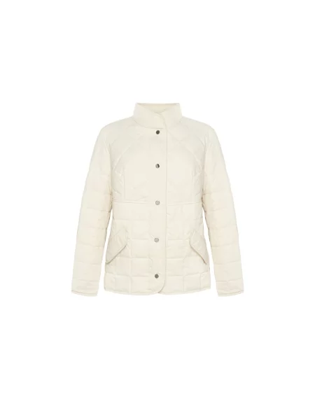 Стьобана демісезонна куртка молочна Estro бежева