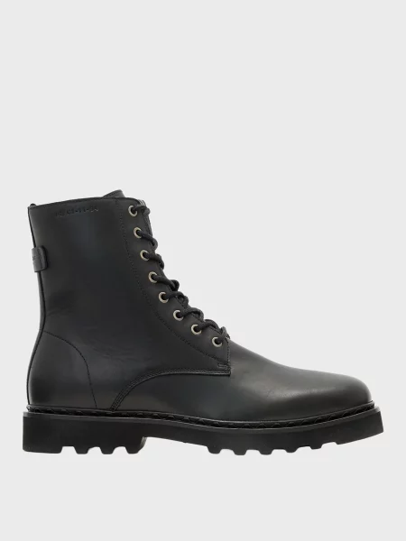 Кожаные ботинки Allsaints черные