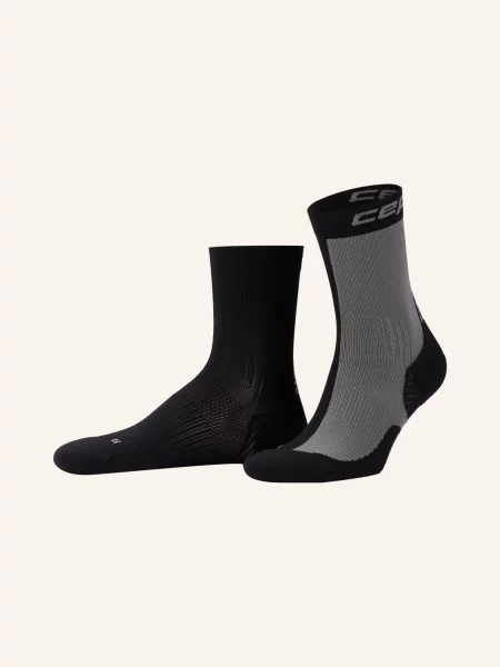 Cep Běžecké Ponožky Core Run Edt. Half&Amp;Half Socks Mid Cut / šedá černá