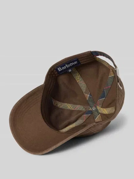 Barbour czapka z daszkiem zielony z aplikacją oliwkowa