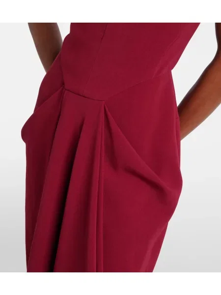 Rochie midi Givenchy asimetrică drapată roșu