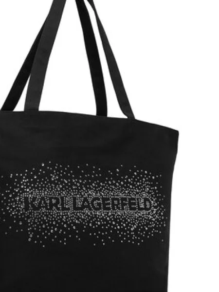 Karl Lagerfeld Shopper ESSENTIAL čierna / strieborná biela