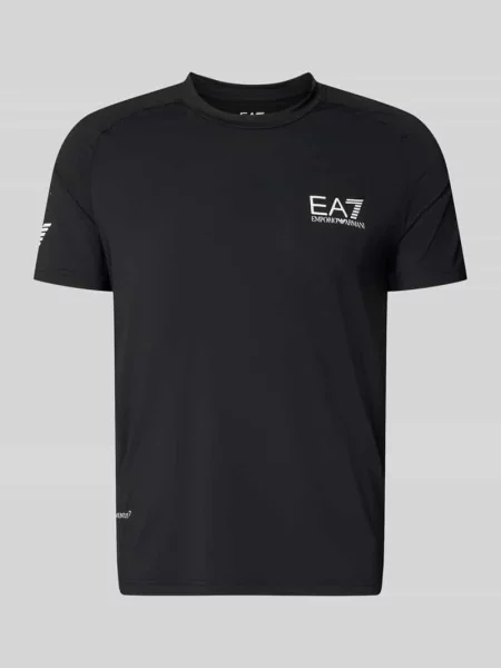 T-shirt z nadrukiem z logo Ea7 Emporio Armani czarna