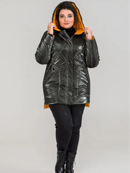 Зимова куртка All Posa хакі нейлон/поліестер