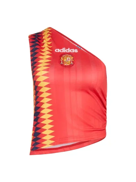 Adidas Originals crop top pentru femei alb