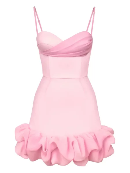Rochie mini Post Meridiem drapată de costum roz