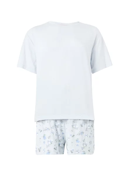 Hunkemöller Pantaloni scurți Daisy albastru pastel / albastru deschis / verde alb
