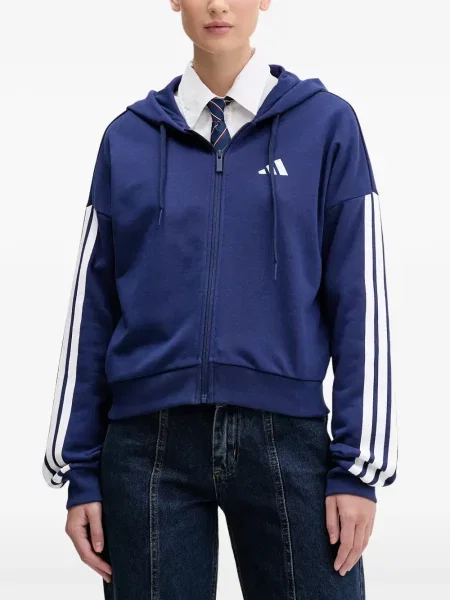 Ριγέ τρέξιμο μπλούζα Adidas από διχτυωτό κόκκινο