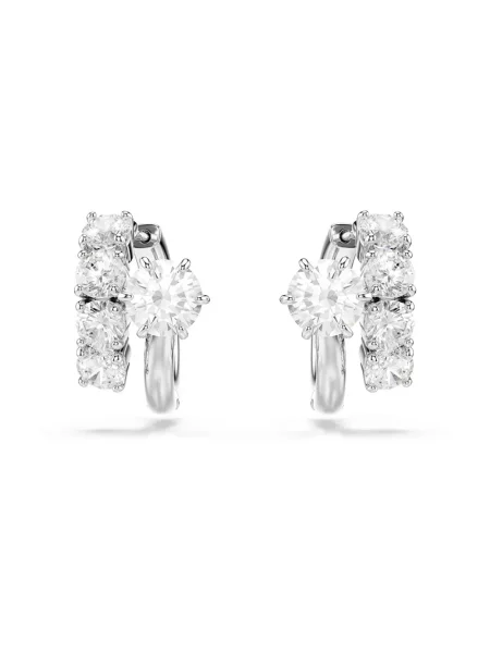 Swarovski kolczyki metalowe z cyrkonią MATRIX szare