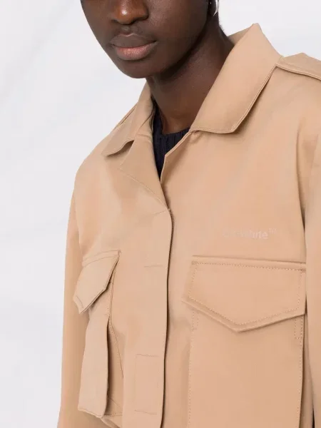 Geacă Off-white cu imagine alb