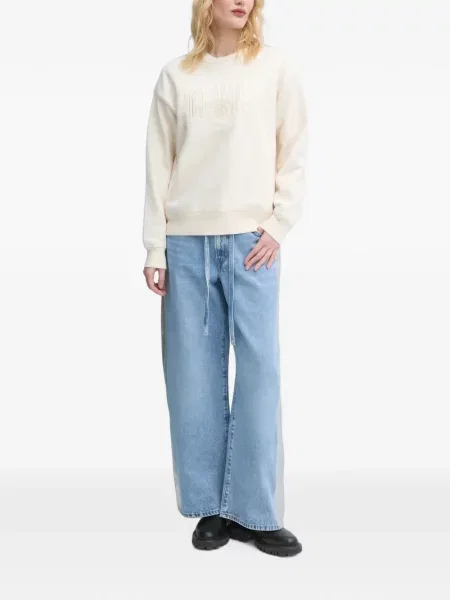 Pulover Levi's® skinny fit cu imagine cu decolteu rotund galben