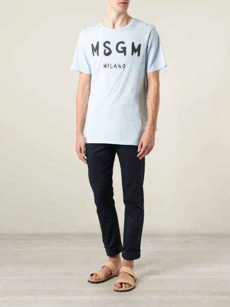 Tricou Msgm cu imagine albastru