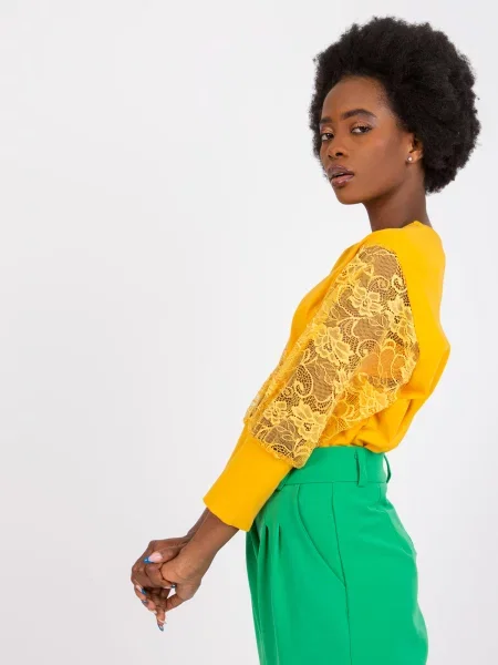 Bluza Fashionhunters oranžna