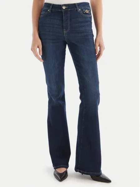 Fracomina Džinsai Tamsiai Bootcut Fit mėlyna