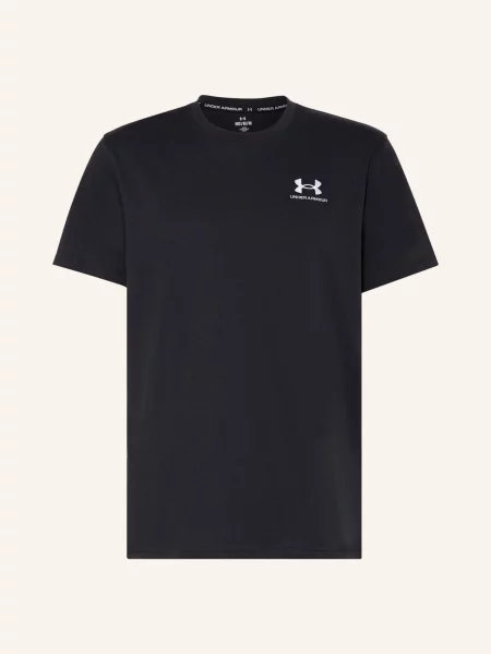 Tričko Under Armour Logo Emb Heavyweight Ss Black/ White bílé