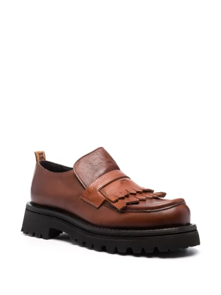 Pantofi loafer Moma din piele maro