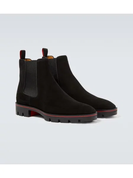 Chelsea gležnjarji Christian Louboutin iz semiša črna