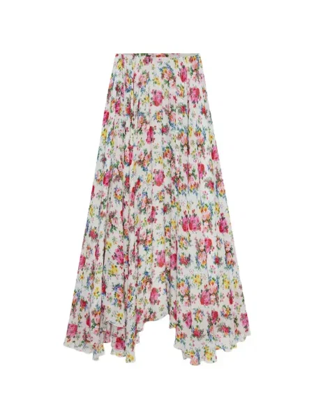 Maxi fusta maxi Msgm cu model floral alb