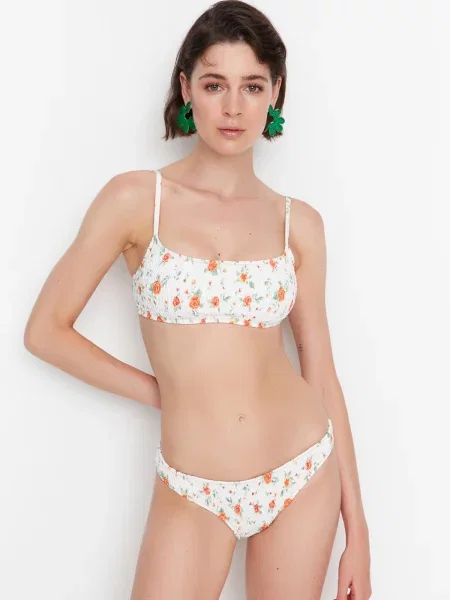 Bikini Trendyol z niską talią w kwiatki