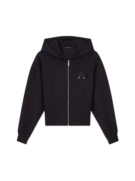 Bluza rozpinana Armani Exchange ze stretchu czarna