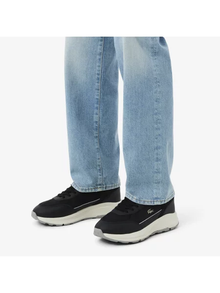 Lacoste Zamszowe Sneakersy Run Set czarny