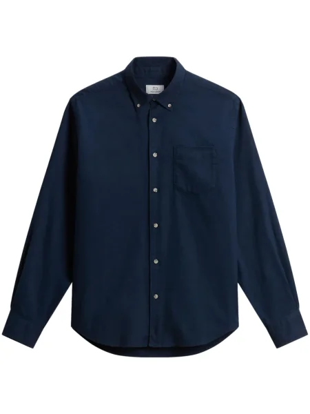 Cămașă Woolrich de flanelă albastru