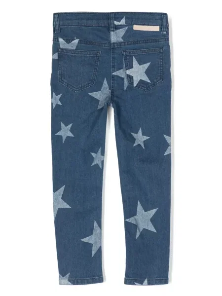 Jeansy straight leg dziecięce Stella Mccartney niebieskie
