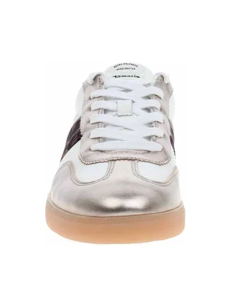 Sneakerși Tamaris cu model leopard alb