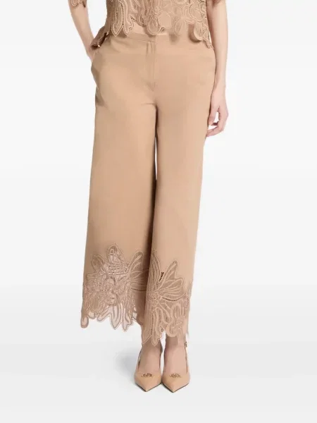 Pantaloni Elie Saab cu broderie din dantelă