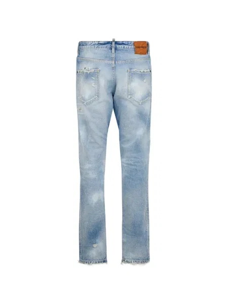 Ursuleț de pluș blugi Dsquared2 zdrențuiți albastru