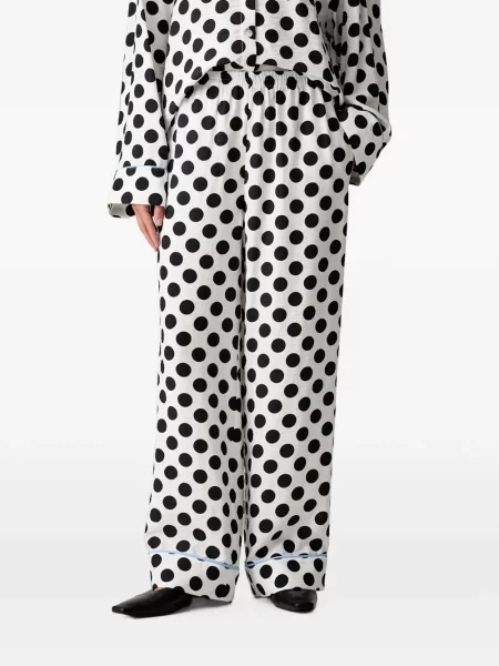 Pantaloni Sleeper cu buline alb