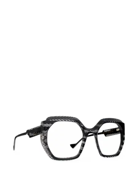 Ochelari de soare Caroline Abram cu imprimeu geometric negru