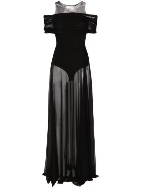 Rochie maxi Atu Body Couture plasă de costum negru