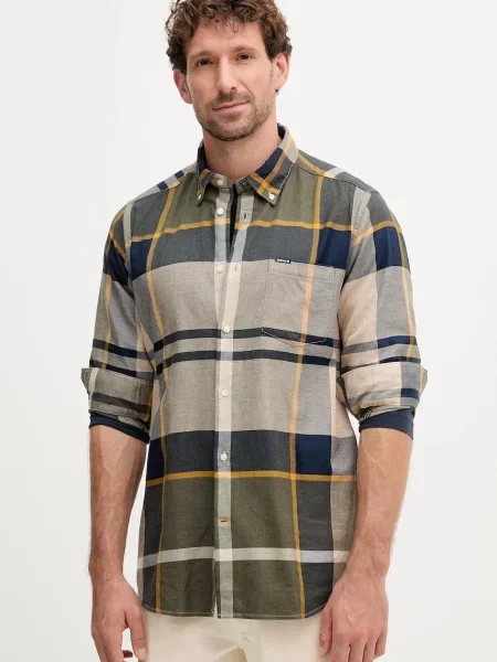 Barbour cămașă din DUNOON cu guler button-down regular verde